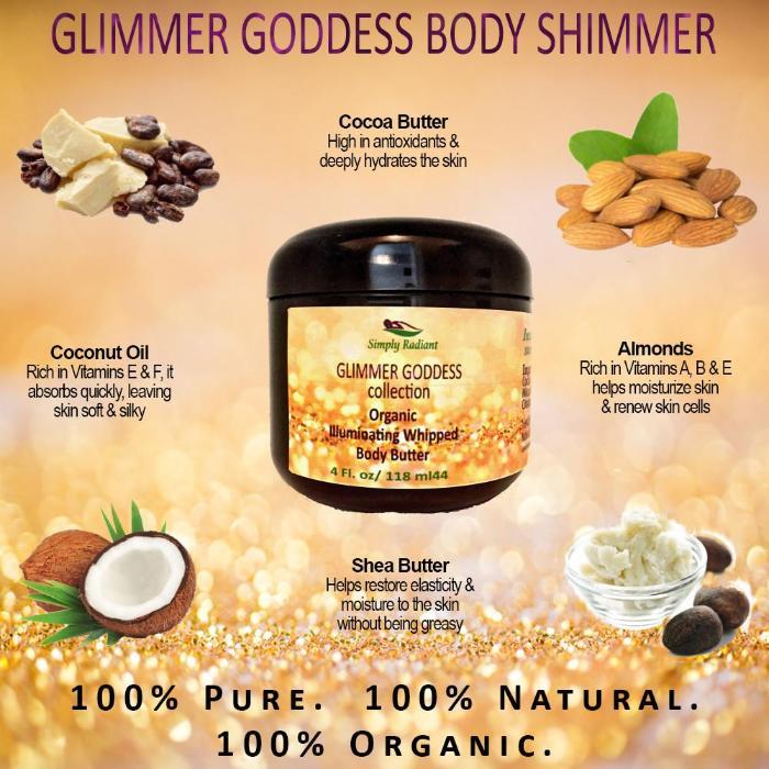 Organic Shimmering Whipped Body Butter White Thalassa