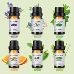 MAYJAM Essential Oils Set - 6pcs Pure Aroma for Diffusers,Bath,Home,Soaps Candle Making,Aromatherapy,Humidifiers,Air Freshener