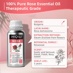 HIQILI 500ML Rose Essential Oils,100% Pure Nature for Aromatherapy | Used for Diffuser,Humidifier,Massage | Perfume DIY