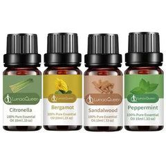 1pc Citronella,bergamot, Sandalwood, Peppermint Essential Oil For Diffusers Aromatherapy Sleep Meditation Candles & Massage