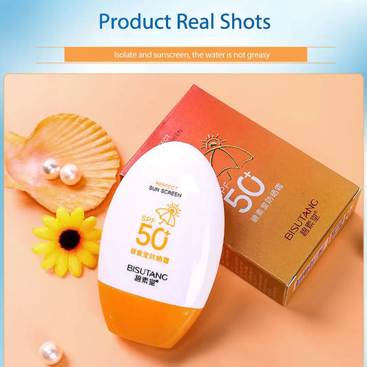Whitening Sunscreen SPF 50+ Moisturizing Isolation Anti-UV Facial Body Care Prevents Skin Damage Protective Cream TSLM1