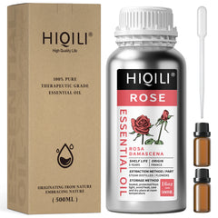 HIQILI 500ML Rose Essential Oils,100% Pure Nature for Aromatherapy | Used for Diffuser,Humidifier,Massage | Perfume DIY