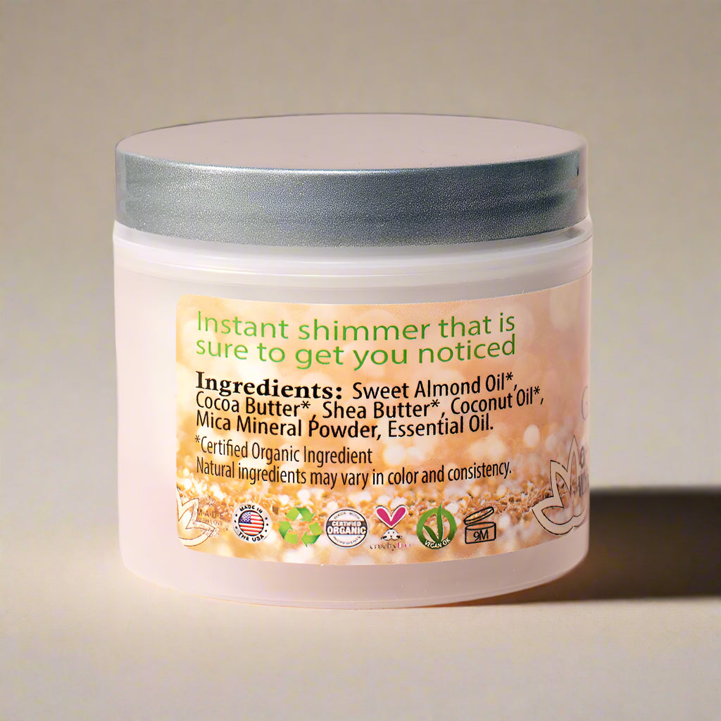 Organic Shimmering Whipped Body Butter White Thalassa