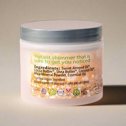 Organic Shimmering Whipped Body Butter White Thalassa
