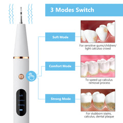 Smart Ultrasonic Teeth Scaler With 3 Gears To Remove Tartar And Stains