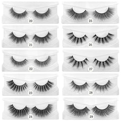 Natural Cross Type Fiber Eyelashes Set