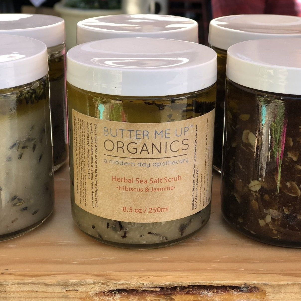 Organic Sea Salt Herbal Scrub White Smokey